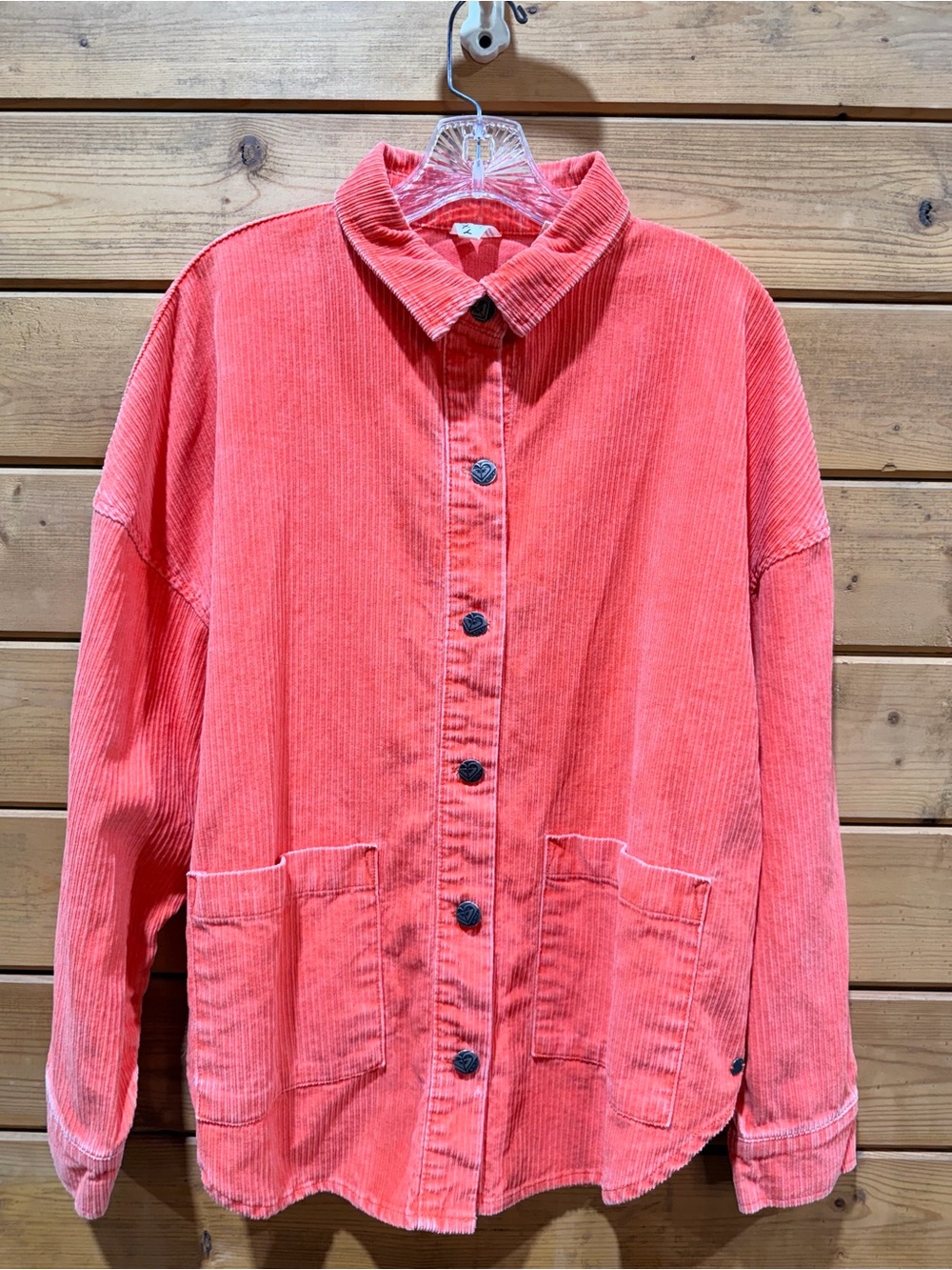 Roxy Orange Corduroy Oversized Shacket Shirt Jacket Women’s XS
